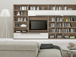 Living Room Modern Bookshelf Design