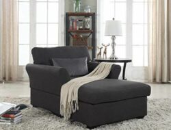 Large Classic Linen Fabric Living Room Chaise Lounge
