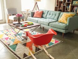 Colorful Mid Century Living Room