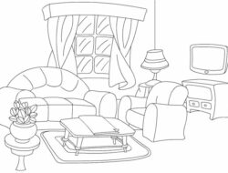 Coloring Pages Living Room
