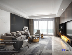 Living Room 3d Model Free Download