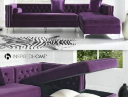 Purple Velvet Living Room Set
