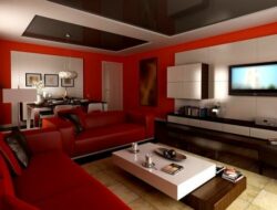 Red Themed Living Room