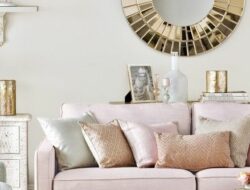 Pink Gold Living Room