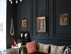 Black Painted Walls Living Room
