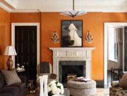Burnt Orange Living Room Walls