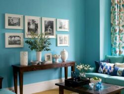 Turquoise And Blue Living Room