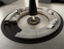 Circular Living Room Plan