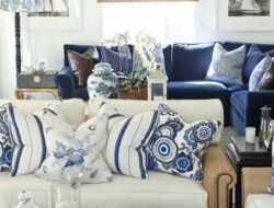 Navy Blue Coastal Living Room
