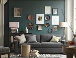 Teal Cream And Grey Living Room