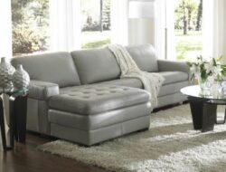 Light Grey Leather Living Room Furniture