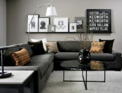 Gray Black And Beige Living Room