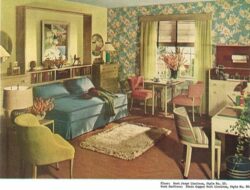 Living Room 1940s Home Decor
