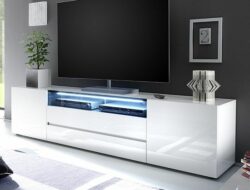 White High Gloss Units For Living Room