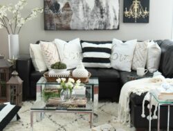 Black Sofas Living Room Design