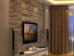 Stone Wall Design For Living Room