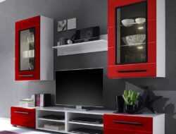 Red High Gloss Living Room Furniture