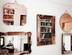 Rose Gold Living Room Mirror