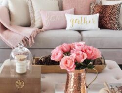 Rose Gold And Cream Living Room Ideas