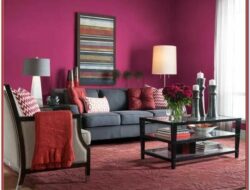 Magenta Color Living Room
