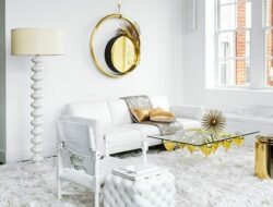 White And Gold Living Room Designs
