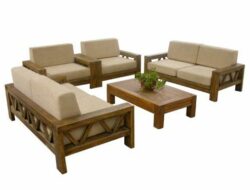 Modern Wooden Sofa Sets For Living Room