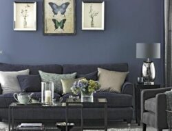 Navy Blue And Charcoal Grey Living Room