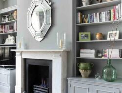 Living Room Fireplace Shelves