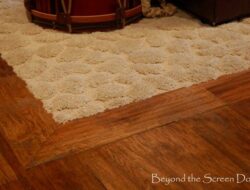 Living Room Carpet With Hardwood Border