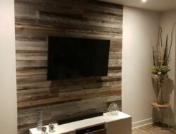 Barn Board Accent Wall Living Room
