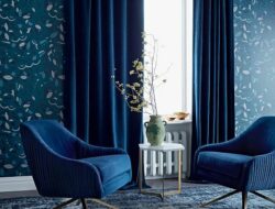 Blue Velvet Curtains Living Room