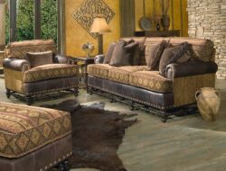 Leather And Fabric Living Room Sets