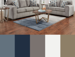Blue Tan And Grey Living Room