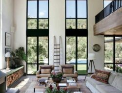 House Design High Ceiling Living Room