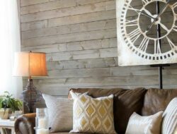 Rustic Gray And Brown Living Room