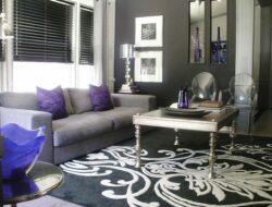 Silver And Lilac Living Room