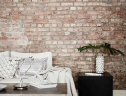 Faux Brick Wall Living Room