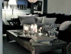 Black White And Grey Themed Living Room