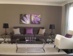 Gray And Lavender Living Room