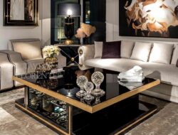 Black And Gold Living Room Table