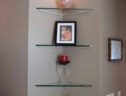 Corner Glass Shelf For Living Room