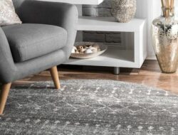 Round Gray Rug For Living Room