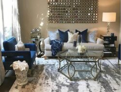 Blue Silver Living Room Designs