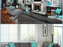 Accent Color For Gray And White Living Room