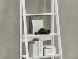White Ladder Shelf Living Room