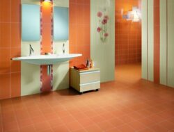 Orange Tiles For Living Room