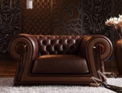 Elegant Leather Living Room Furniture
