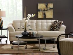 Taupe Leather Living Room Set