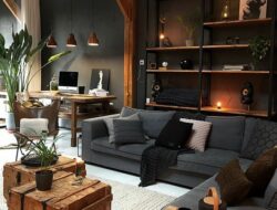 Industrial Room Design Living Room