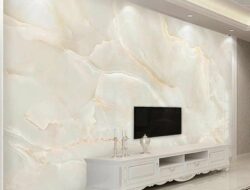 White Marble Wall Living Room